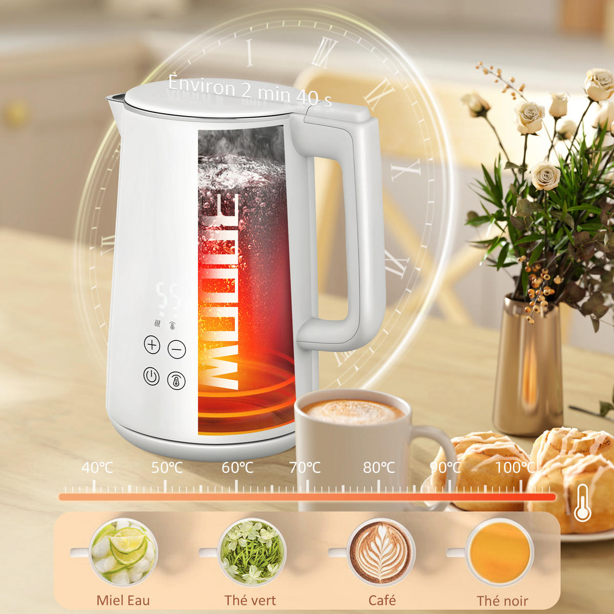 WASSERKOCHER-TOASTER-SET DE-17447 Creme - Creme, Metall (15.5/25.1/21.5cm) - ComfortXL