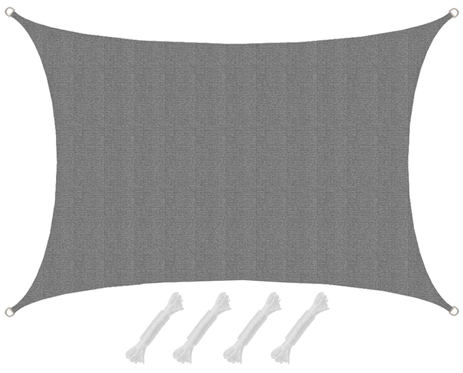 SONNENSEGEL Luftdurchlässig 400/300 cm Grau - Grau, Kunststoff (300/400cm) - Amanka