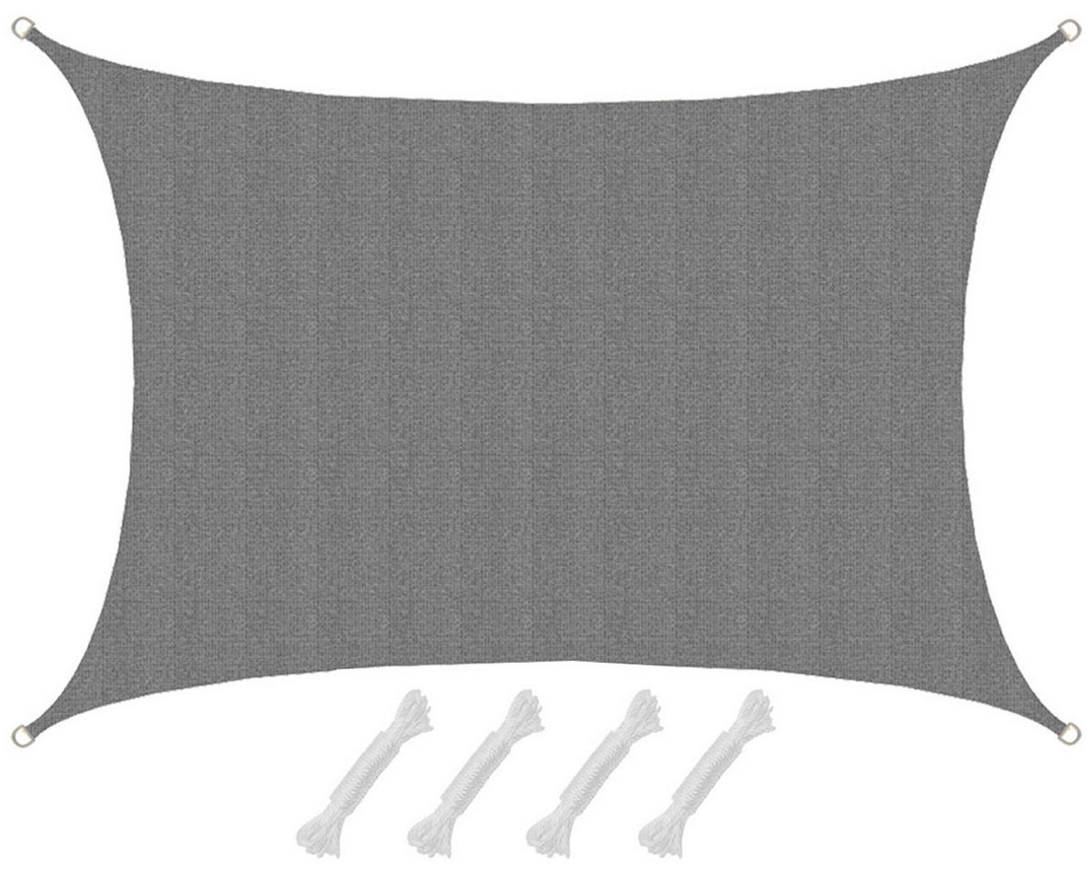 SONNENSEGEL Luftdurchlässig 400/300 cm Grau - Grau, Kunststoff (300/400cm) - Amanka