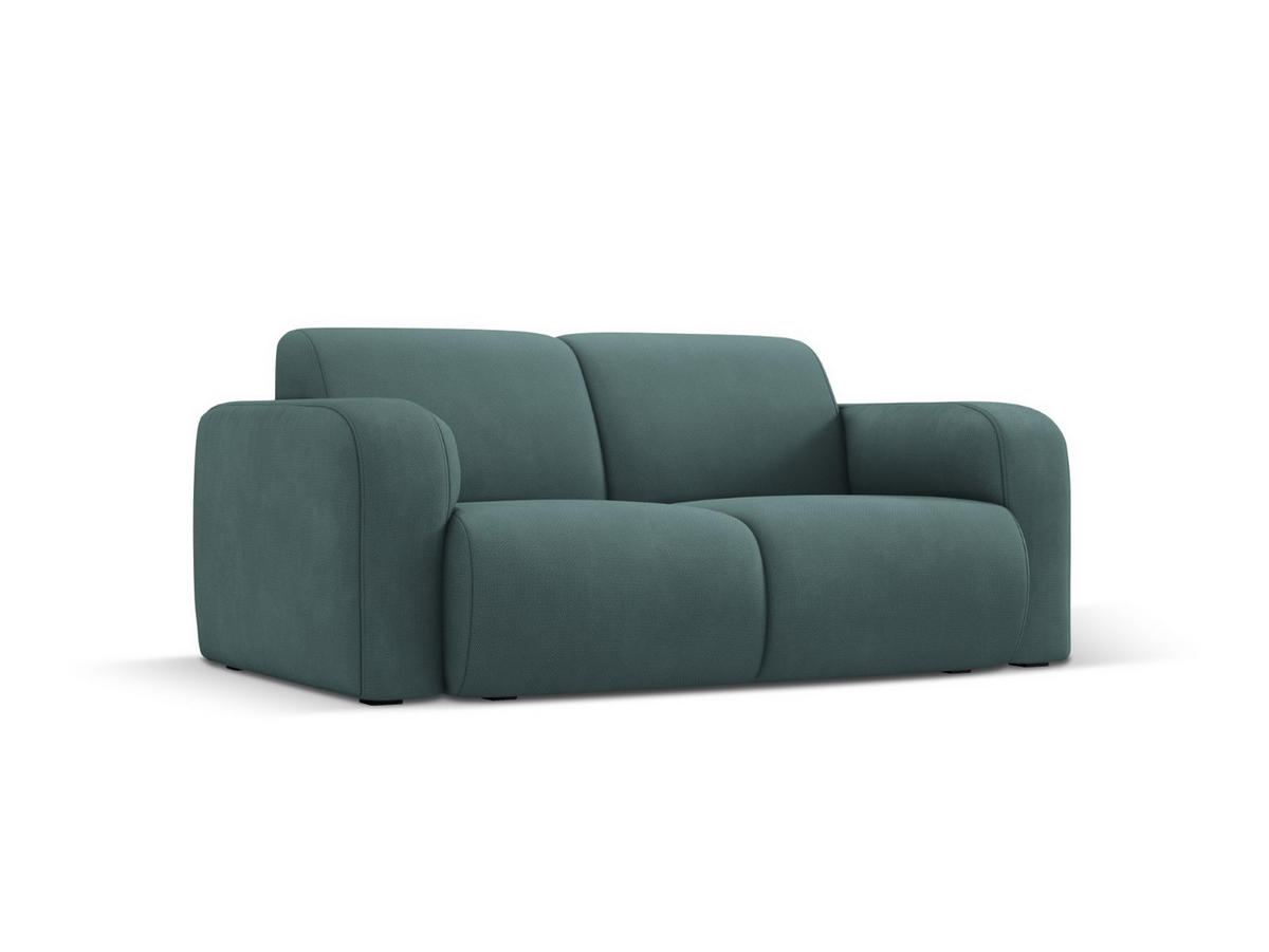 SOFA Molino aus strukturiertem Stoff meergrün 2 Sitzplätze - Smaragdgrün, Textil (95/72/170cm) - Micadoni