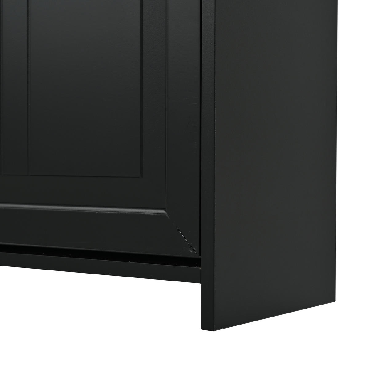SCHUHSCHRANK aus MDF & Spanplatte 140x24x120cm in Schwarz 2er Set - Schwarz, Holzwerkstoff (140/120/24cm) - Modfu