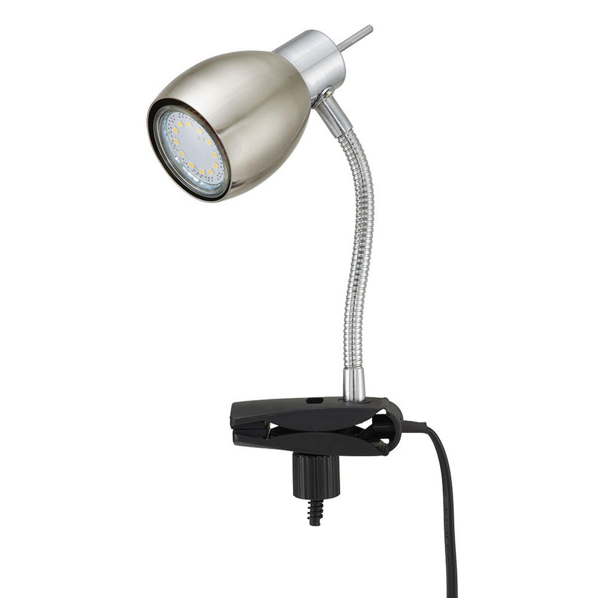 LED KLEMMLEUCHTE Flexo Metall Silber - Silberfarben, Metall (12/12/17.5cm) - Briloner