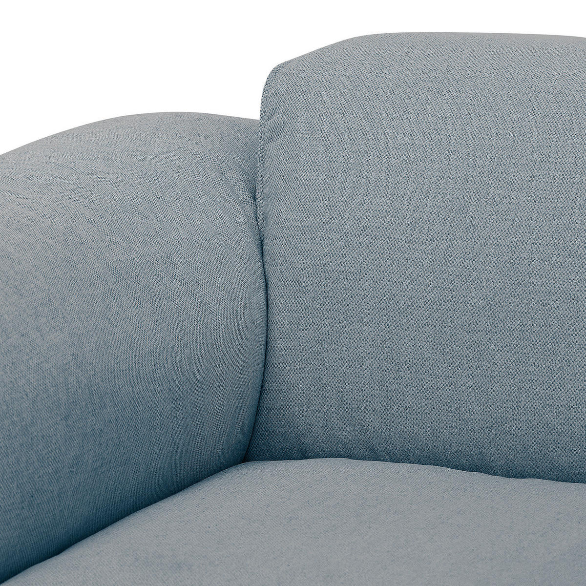 ECKSOFA mit Rundecke - Blaugrau/Schwarz, Kunststoff/Textil (325/260cm) - home24