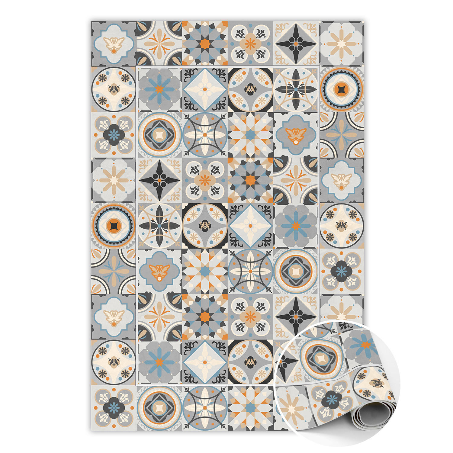 Tulup Vinyl Mehrfarbig, Beige 150x225 cm