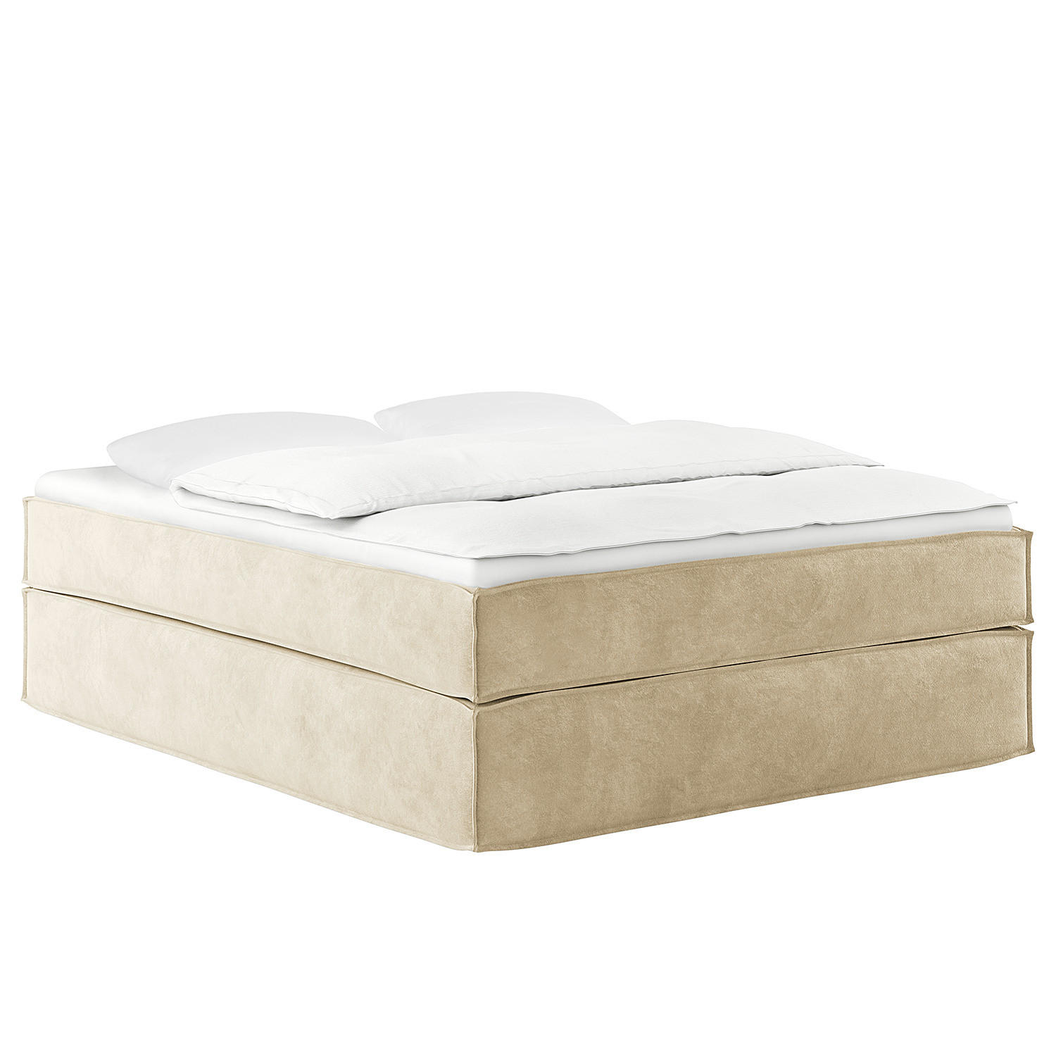 BOXSPRINGBETT - Premium - Beige, Textil (160/200cm) - home24