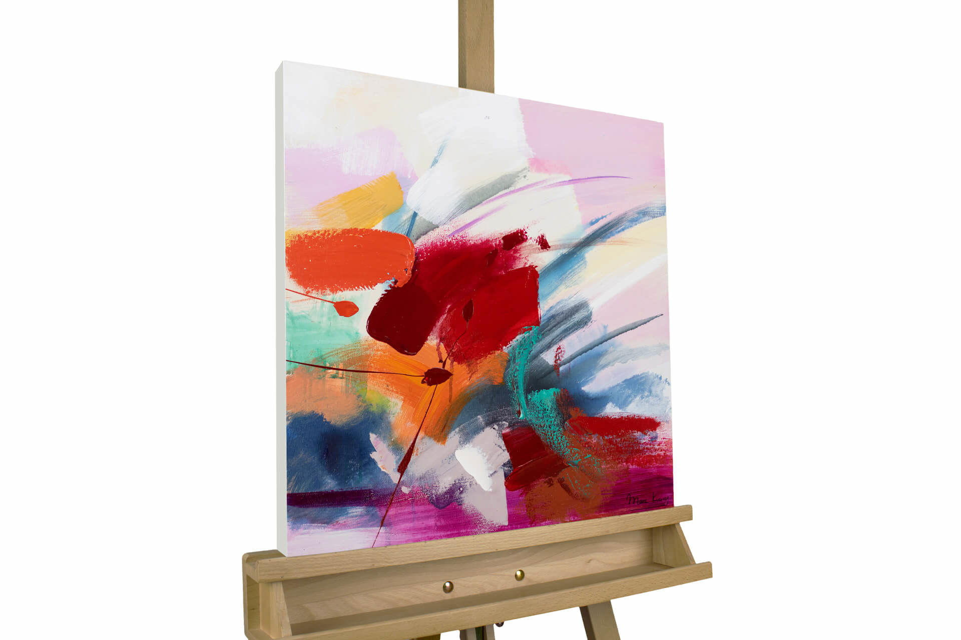 ACRYLBILD HANDGEMALT 50/50 cm - Multicolor, Holz/Textil (50/50cm) - KUNSTLOFT