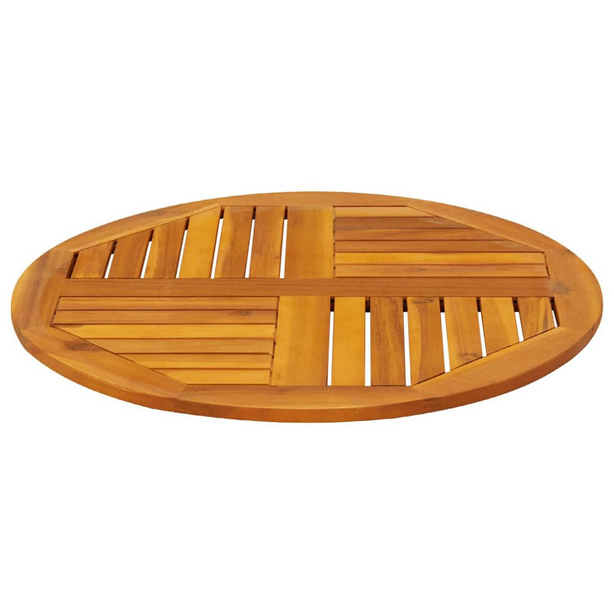 TISCHPLATTE Ø70/2 Cm Rund Massivholz Akazie - Braun, Holz (70/70/2cm) - vidaXL