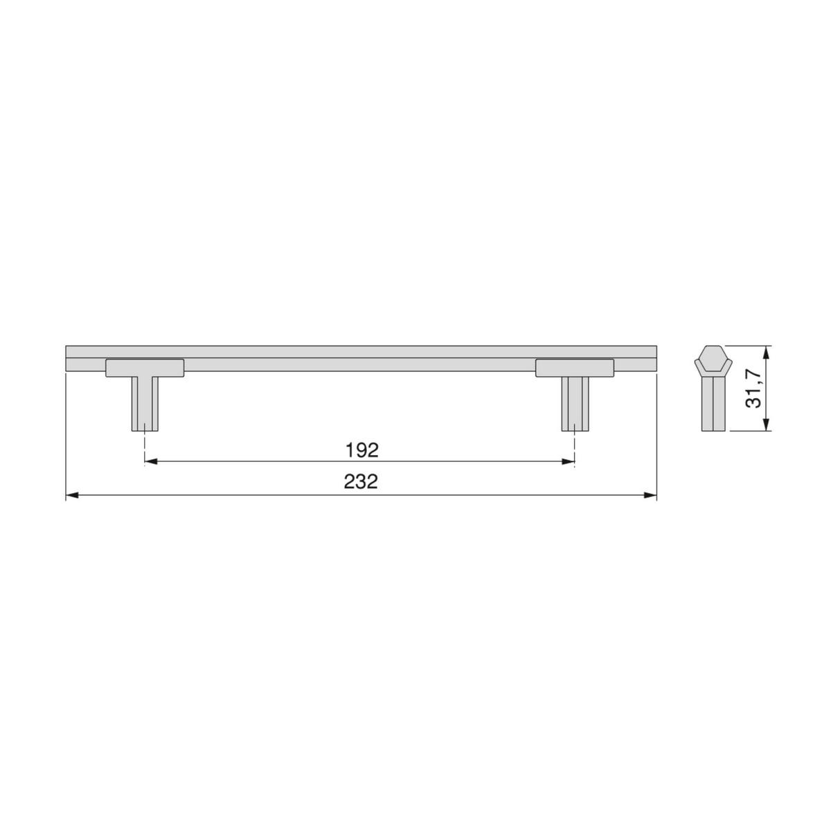 MÖBELGRIFFE Riad, L232mm, 192mm Achsenabstand, Aluminium, Bronze 20er-set - Bronzefarben, Metall (15/10/28cm) - EMUCA