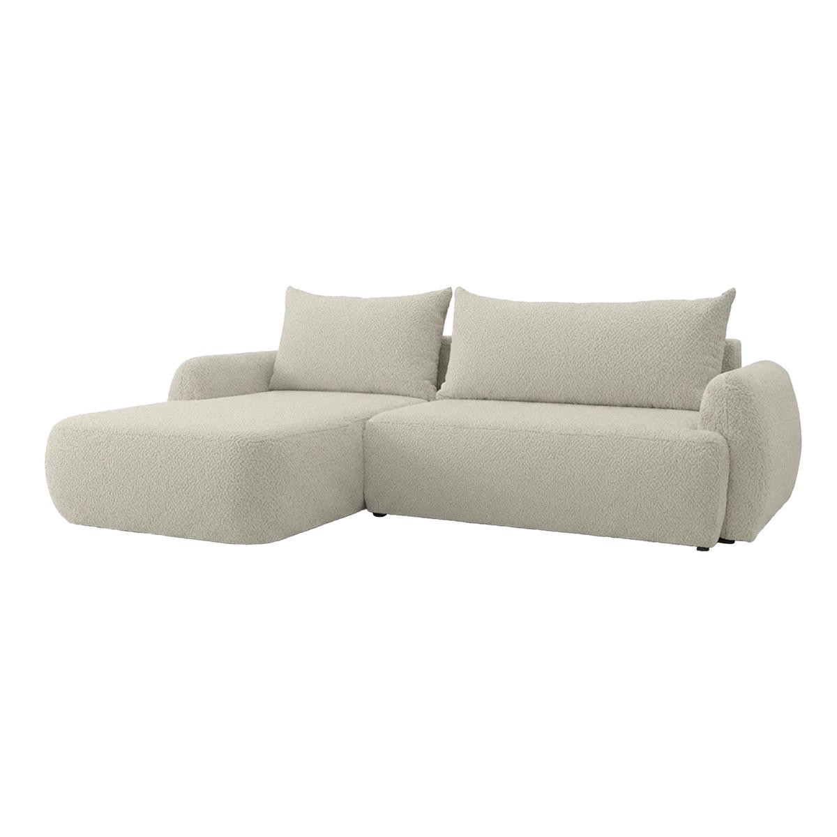 ECKSOFA MUNDUK II mit Schlaffunktion, Beige - Beige, Textil (260/184cm) - Fedve