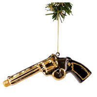 WEIHNACHTSKUGEL Pistole 12 cm - Goldfarben, Glas (3/6/1cm)
