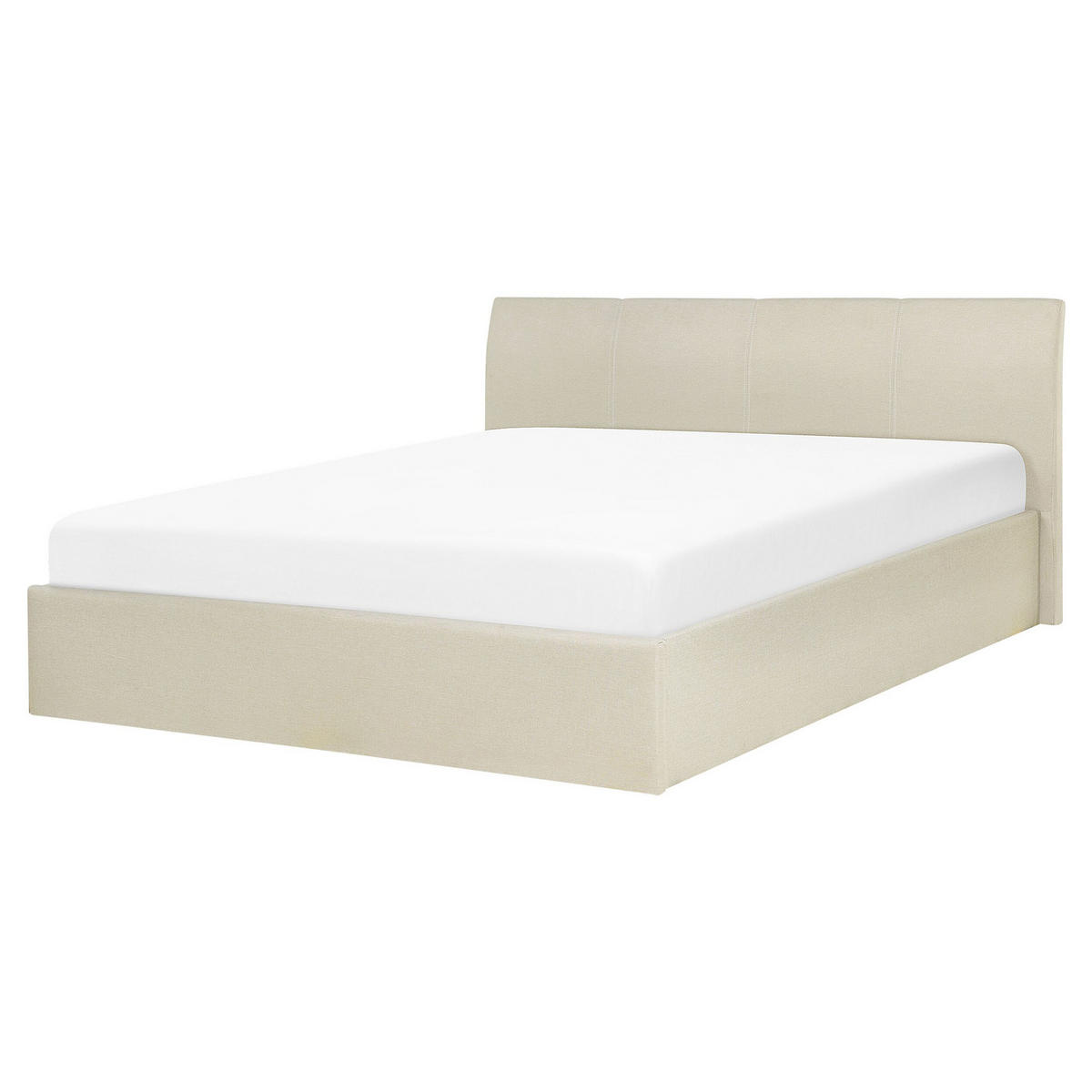 POLSTERBETT 160/200cm Beige Orbey - Beige, Textil (160/200cm) - Beliani