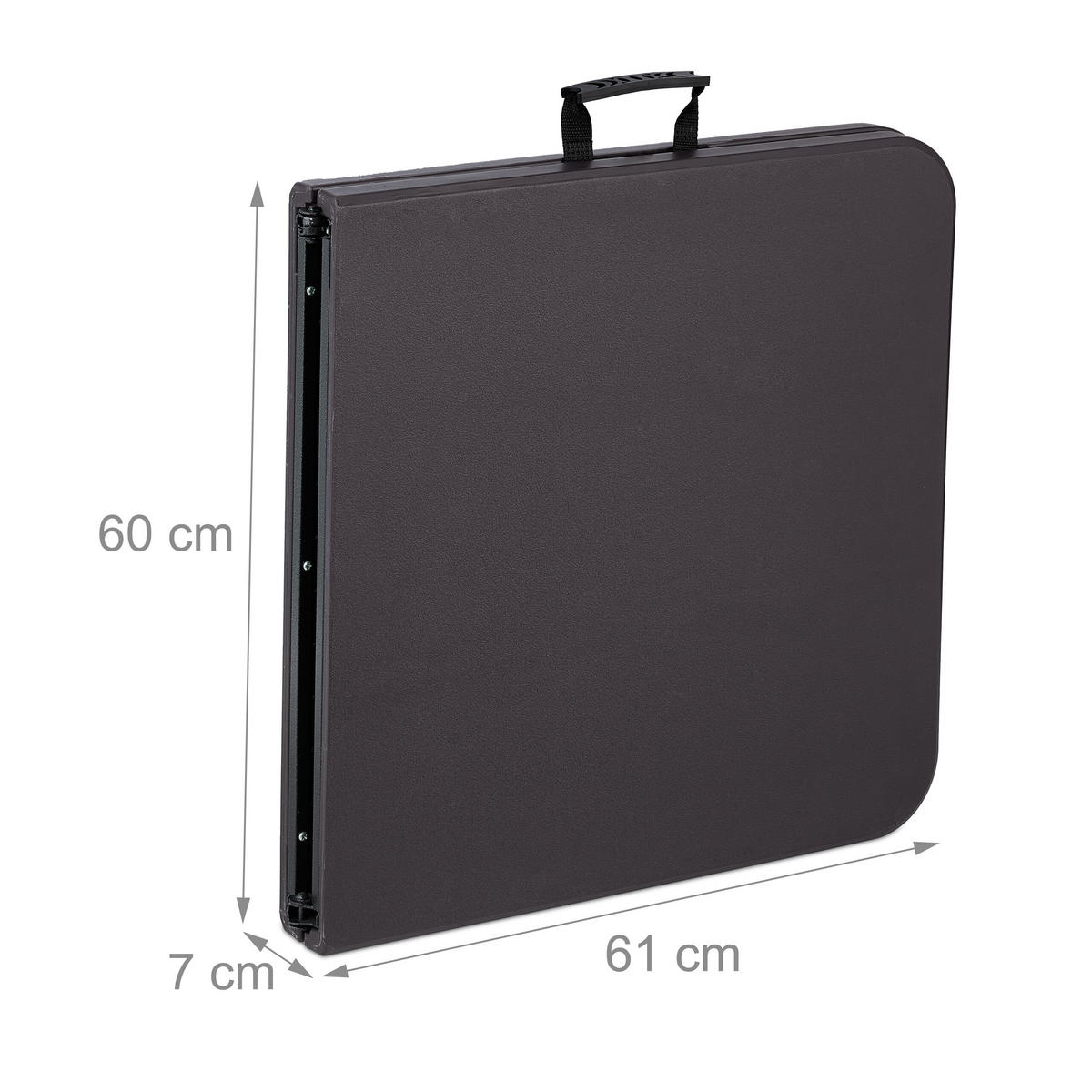 CAMPINGTISCH - Grau, Kunststoff/Metall (60/120/53.5cm) - Relaxdays