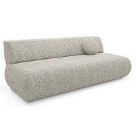 SOFA Szarobeige PENTI Mit Schlaffunktion Bezogene PUENTE - Grau, Textil (214/74/100cm) - Sepro Meble