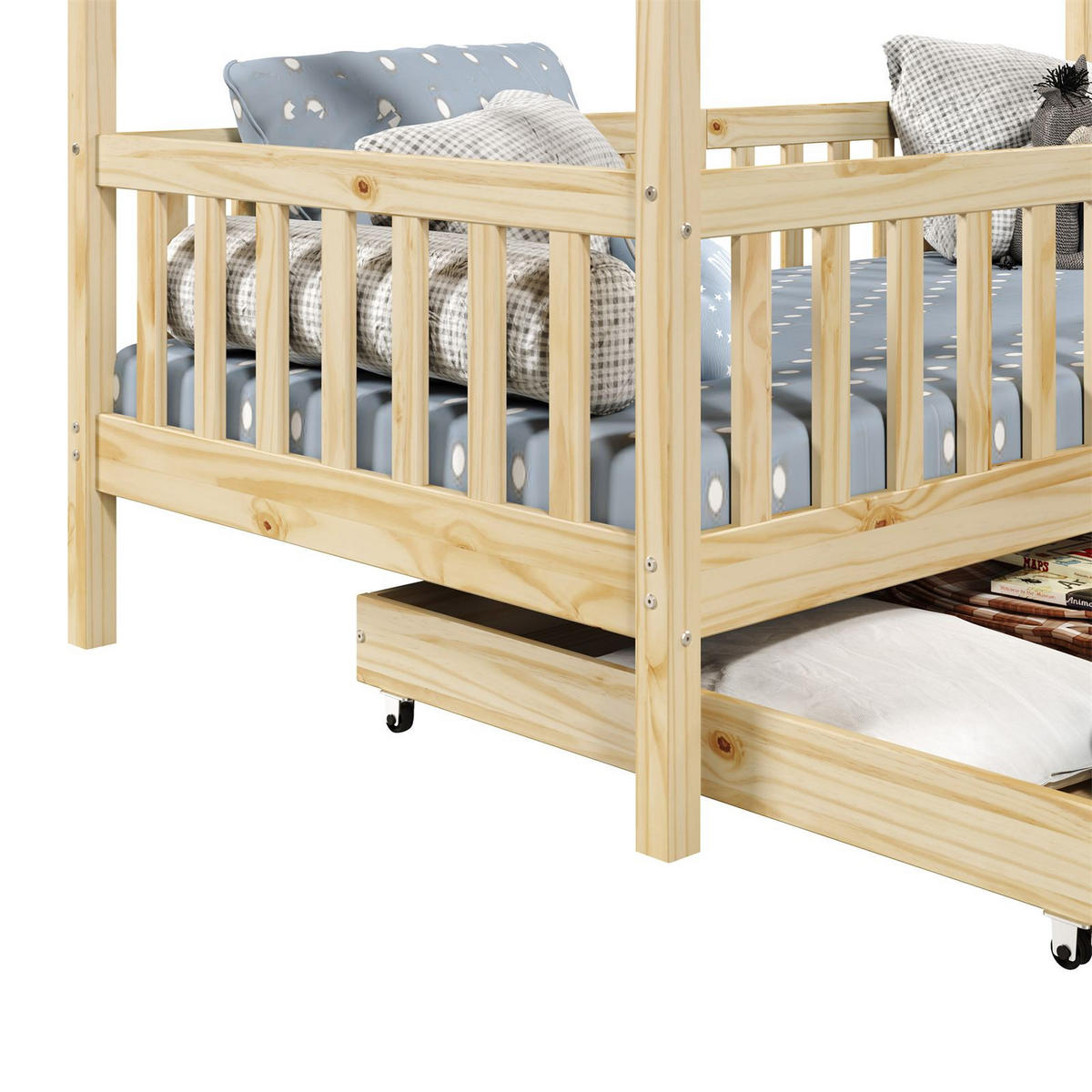 HAUSBETT ELEA 90X200 CM - Naturfarben, Holz (96/148/206cm) - IDIMEX