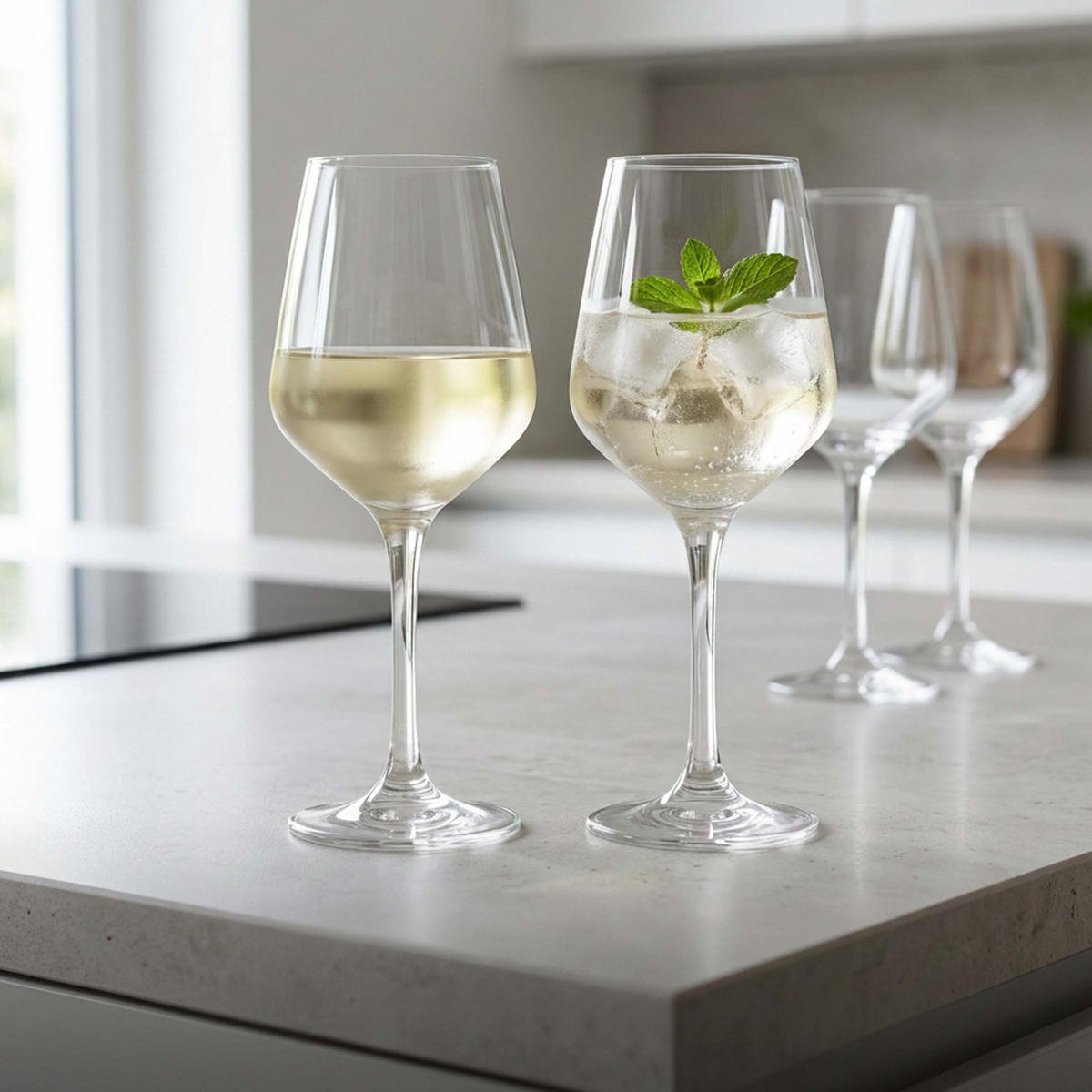 VINGLAS Transparent 4-pack glas tål diskmaskin 360 ml - Transparent, Glas (0.36L) - Relaxdays