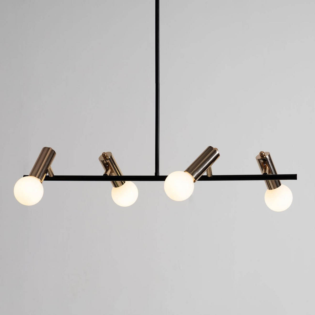 HÄNGELEUCHTE Mady, Schwarz und gold, 81.5cm - Goldfarben, Glas (81.5/81.5/64cm) - KOSILUM
