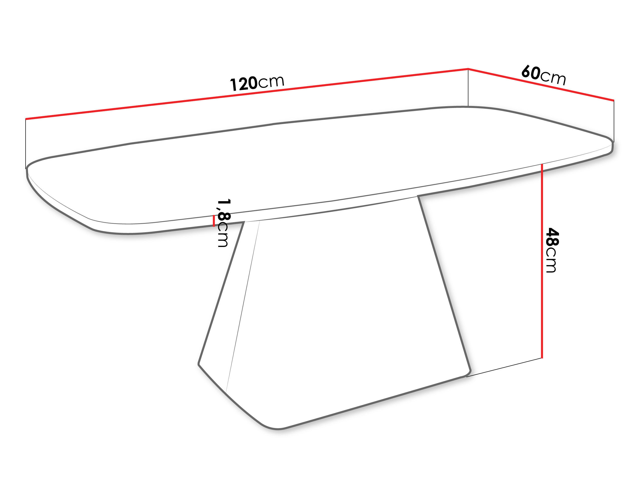 Thumbnail - Mirjan24 Couchtisch, Kaschmir, Holzwerkstoff, Oval,Oval, 120x48x60 cm, Wohnzimmer, Wohnzimmertische, Couchtische