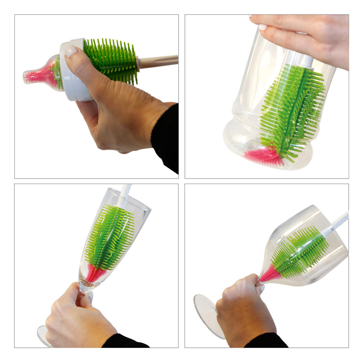 FLASCHENBÜRSTE - Gelb, Kunststoff (6/6/40cm) - Stoneline