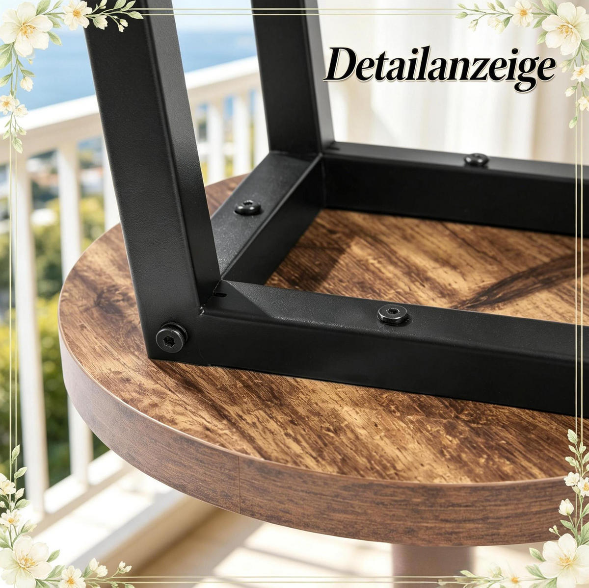 BARHOCKER 2er-Set im Industrial-Stil Schwarz/Vintage MDF und Metall - Schwarz, Metall (30/71/30.1cm) - Meubliv