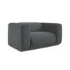 SESSEL Strukturstoff Stoff Grau - Schwarz/Graphitfarben, Kunststoff/Textil (137/70/89cm) - Makamii