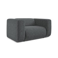 SESSEL Strukturstoff Stoff Grau - Schwarz/Graphitfarben, Kunststoff/Textil (137/70/89cm) - Makamii