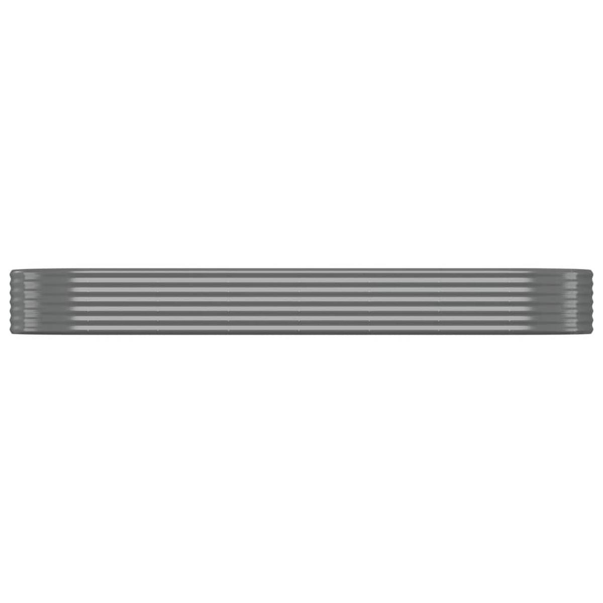 HOCHBEET Verzinkter Stahl 322x100x36 cm Grau - Grau, Metall (322/36/100cm) - furnicato