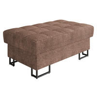 POLSTERHOCKER Laris - Hellbraun/Schwarz, Holz/Textil (106/44/67cm) - MIRJAN24