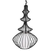 HÄNGELEUCHTE Kolva 40/40/110 cm - Schwarz, Metall (40/40/110cm) - Beliani