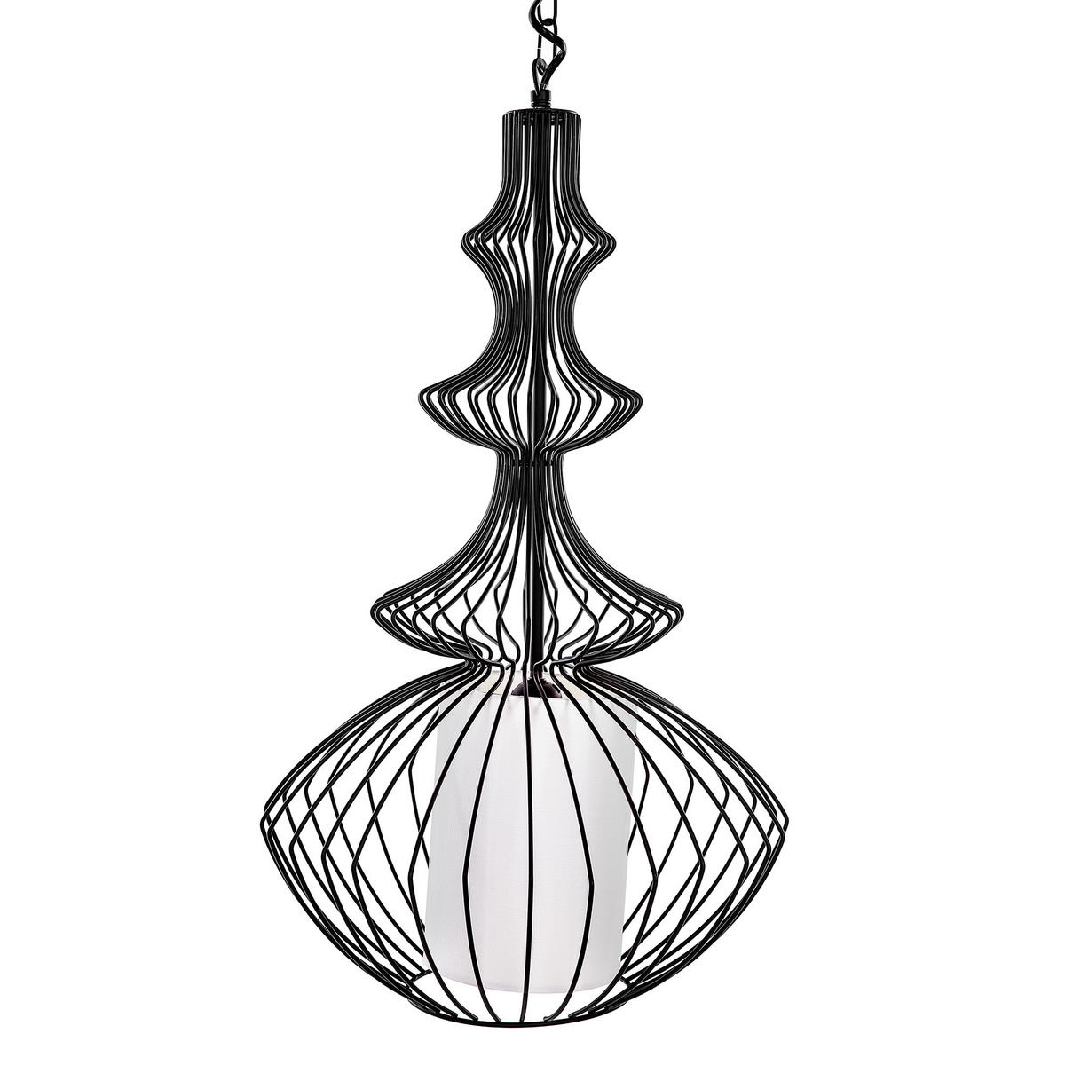 HÄNGELEUCHTE Kolva 40/40/110 cm - Schwarz, Metall (40/40/110cm) - Beliani