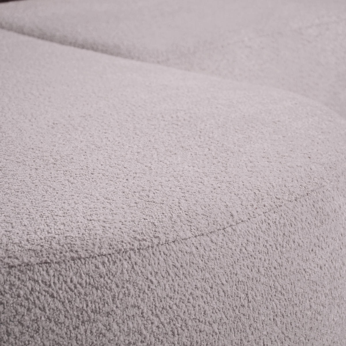 ECKSOFA Teddy L hellrosa, Bouclé-Stoff, links - Hellrosa/Schwarz, Textil (270/170cm) - Beautysofa