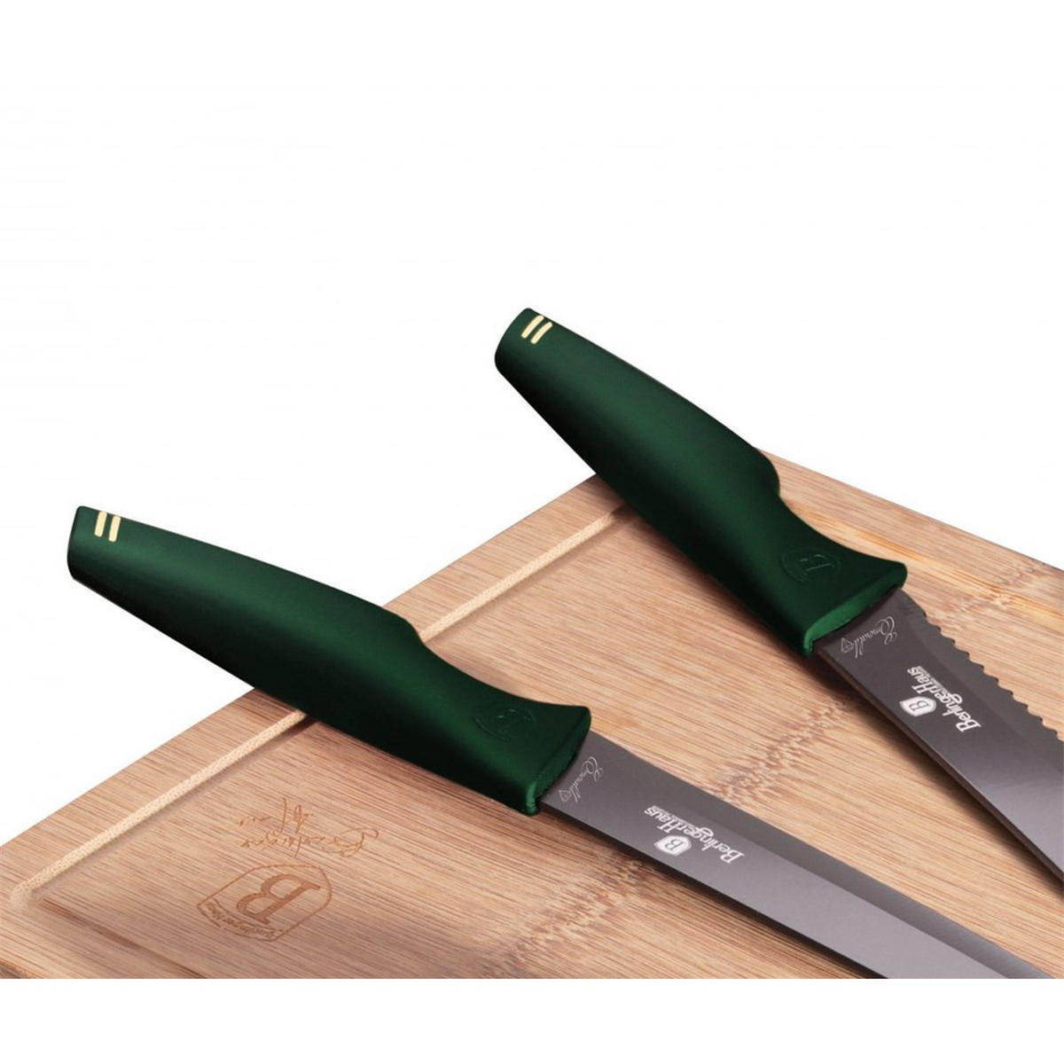 MESSERSET Silber 30/10/30 cm BH2706 - Silberfarben, Holz - Berlinger Haus
