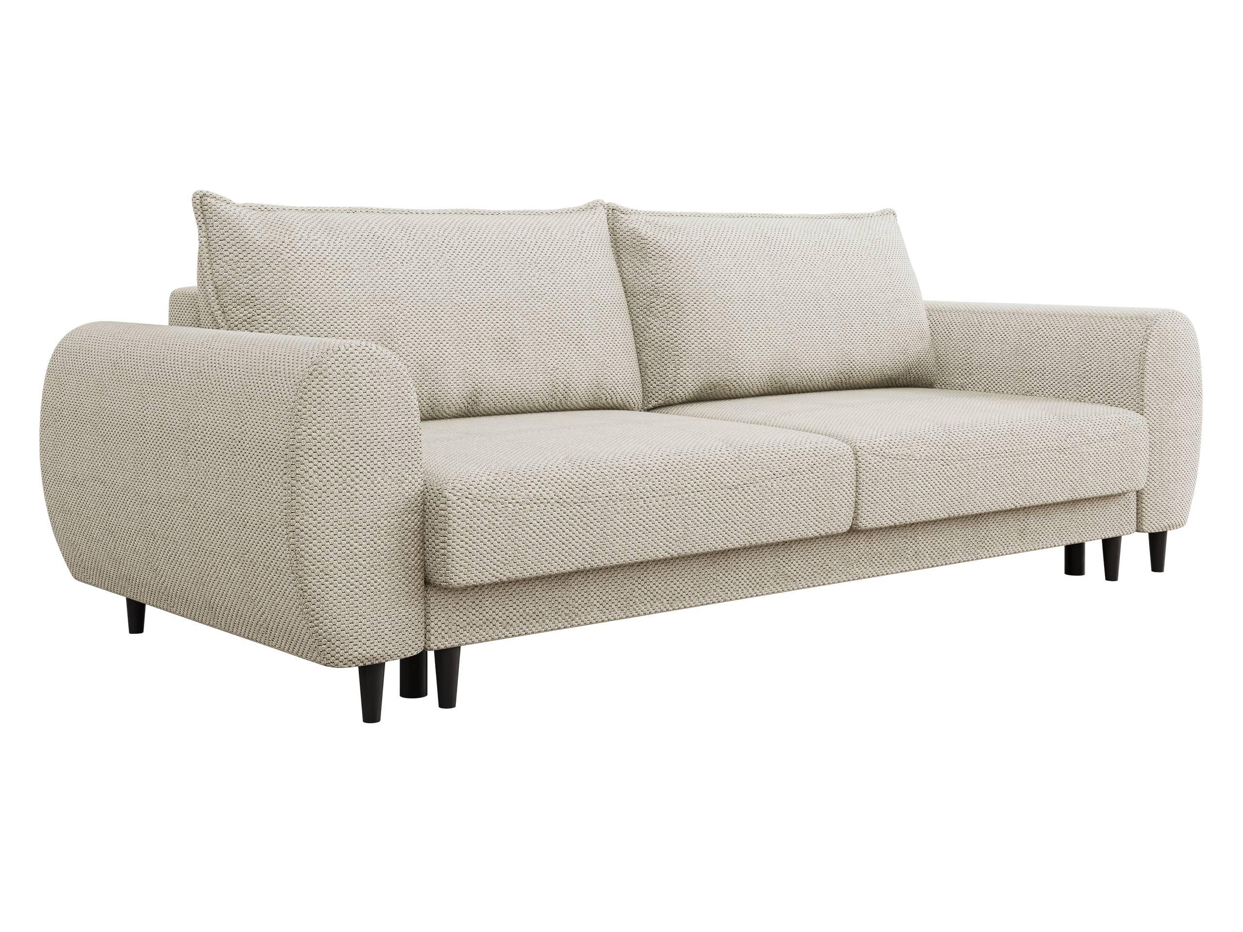 SCHLAFSOFA Sonia - Creme/Schwarz, Holz/Textil (251/76/95cm) - MIRJAN24