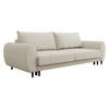 SCHLAFSOFA Sonia - Creme/Schwarz, Holz/Textil (251/76/95cm) - MIRJAN24