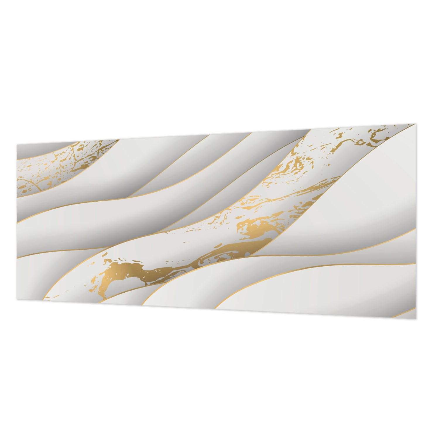FOTOTAPETE 250x104 cm - Dynamische Muster - Weiß, Textil (250/104cm) - Wallfluent