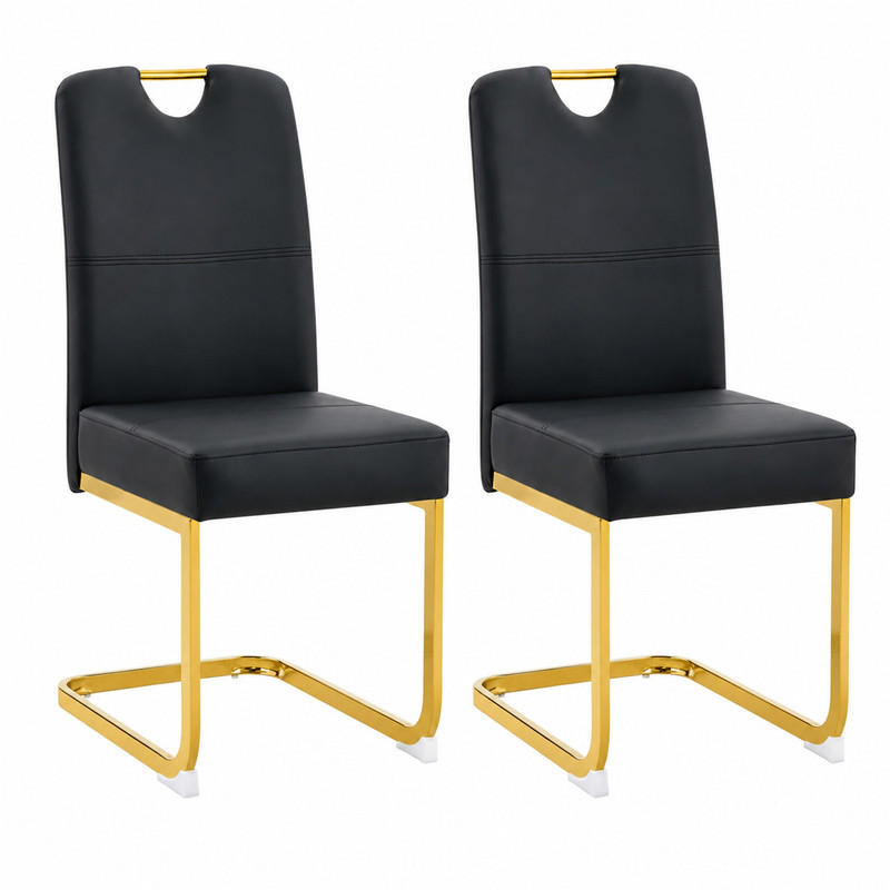 Meubliv Stuhl Schwarz 43x97x56 cm