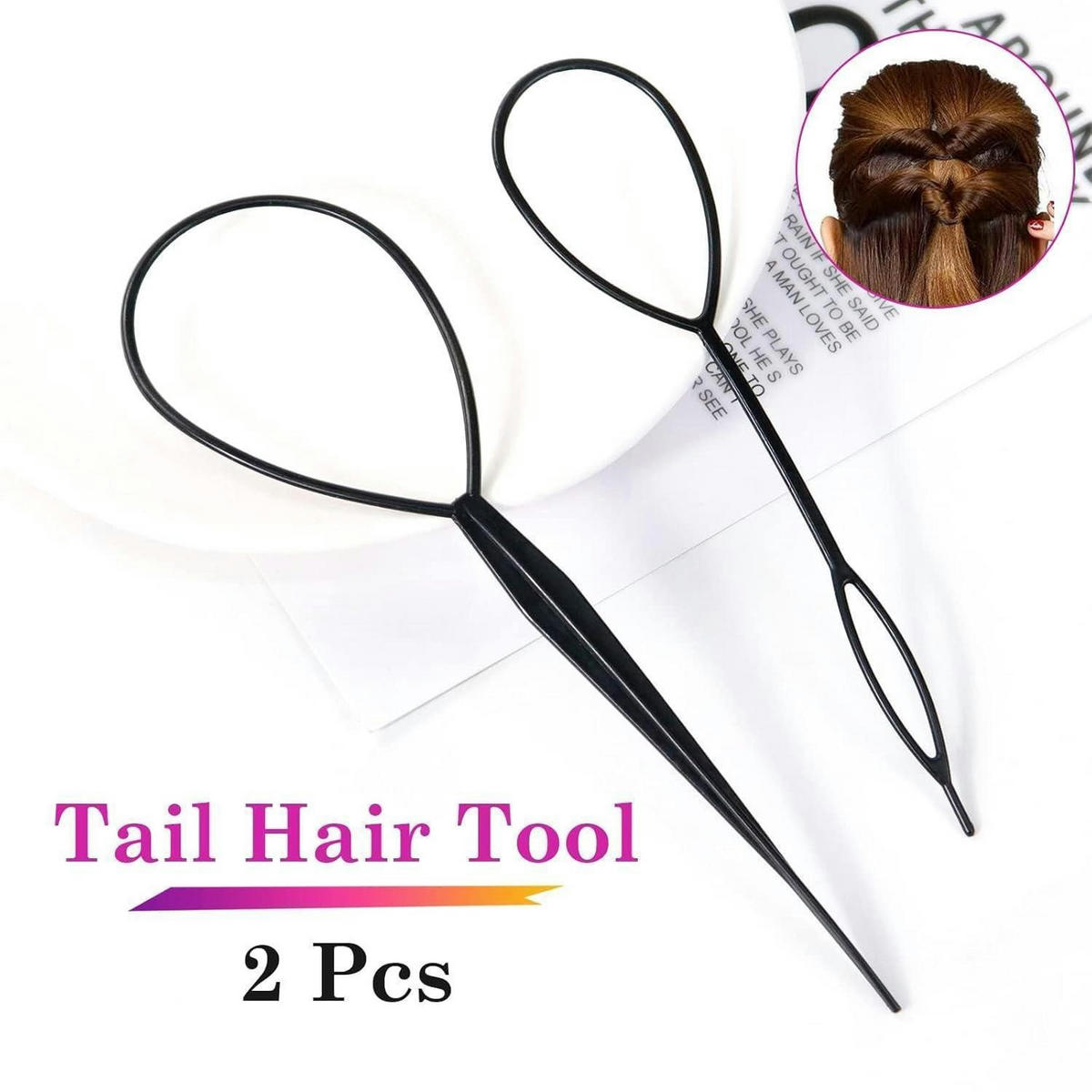 HAAR Styling Werkzeug 2-teiliges Set Schwarz - Schwarz, Kunststoff (4.5/1/18cm)
