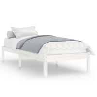 MASSIVHOLZBETT Ohne Matratze Weiss - Weiß, Textil (75/190cm) - vidaXL
