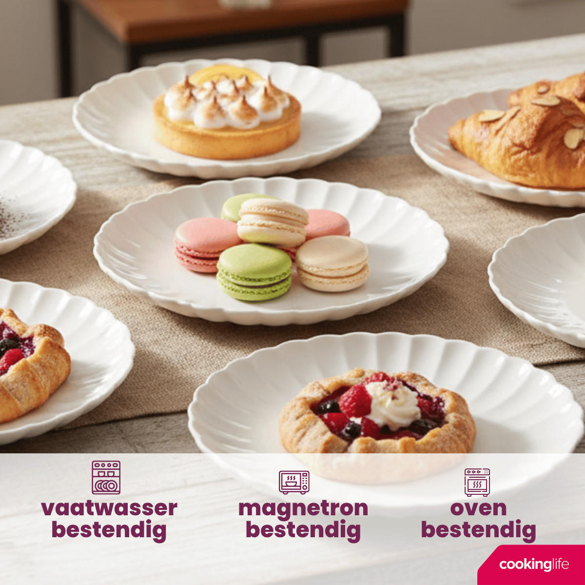 FRÜHSTÜCKTELLER / Dessertteller Cardida Off White ø 19.5 cm - 6 Stück - Weiß, Keramik (1/2/3cm) - Cookinglife
