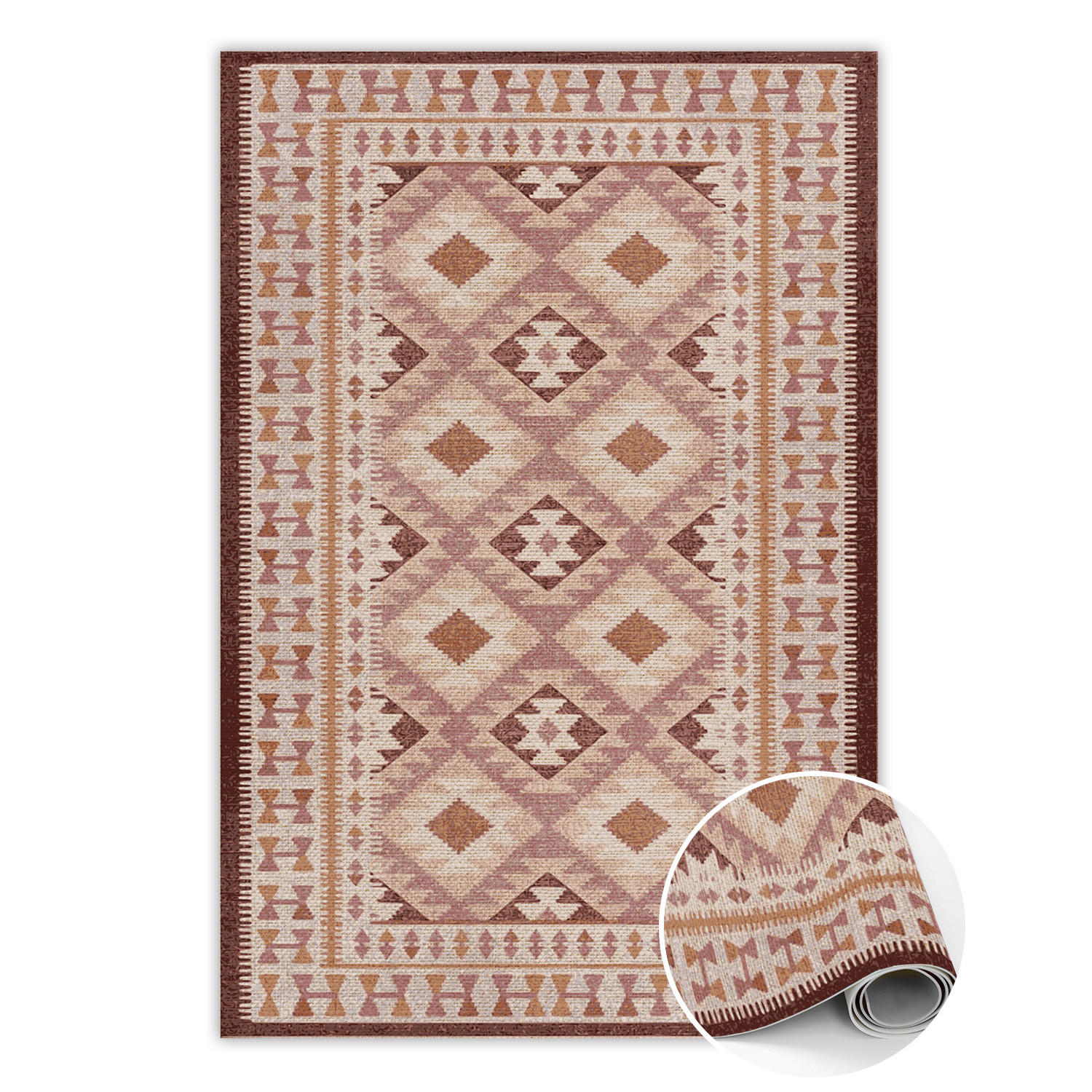 VINYL-TEPPICH 210x140 cm Braun - Braun, Kunststoff (140/1.6cm) - ArtPrintCave