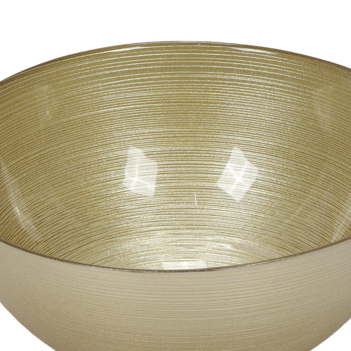 DEKOSCHÜSSEL aus Glas Golden 21/21/9 cm - Goldfarben, Glas (21/9/21cm) - Home Styling Collection