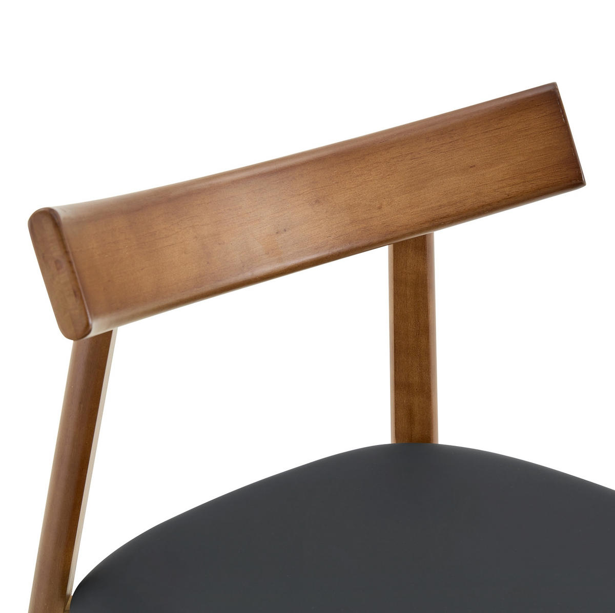 ESSZIMMERSTUHL 2er-Set gepolstert Holzgestell Rubberwood Schwarz - Schwarz, Holz (49/77.5/50cm) - Meubliv