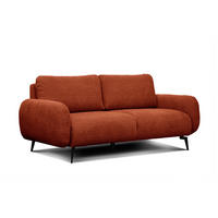 SOFA FEBE 3-Sitzer, dunkelorange - Dunkelorange/Schwarz, Holz/Textil (190/82/96cm) - Courtois Laville