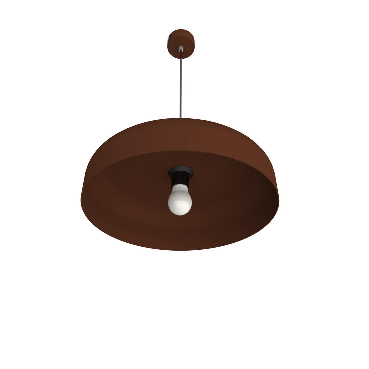 HÄNGELEUCHTE - Dunkelbraun, Metall (40/40/10cm) - Lumicom