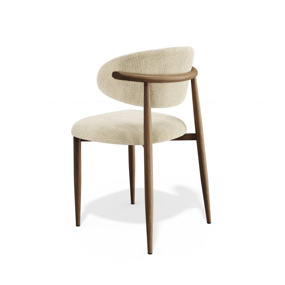 STÜHLE 2er Set LINA Schlingenvelours Beige 52cm - Beige, Textil (52/79/53cm) - Premium Interiors