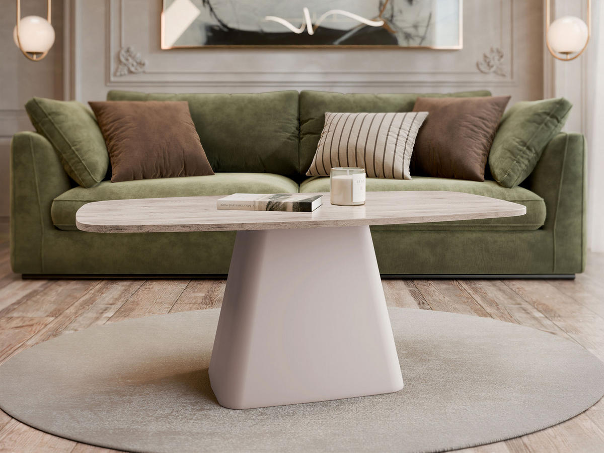 COUCHTISCH Noa Cashmere - Kaschmir/Eichefarben, Holzwerkstoff/Metall (60/120/48cm) - MIRJAN24