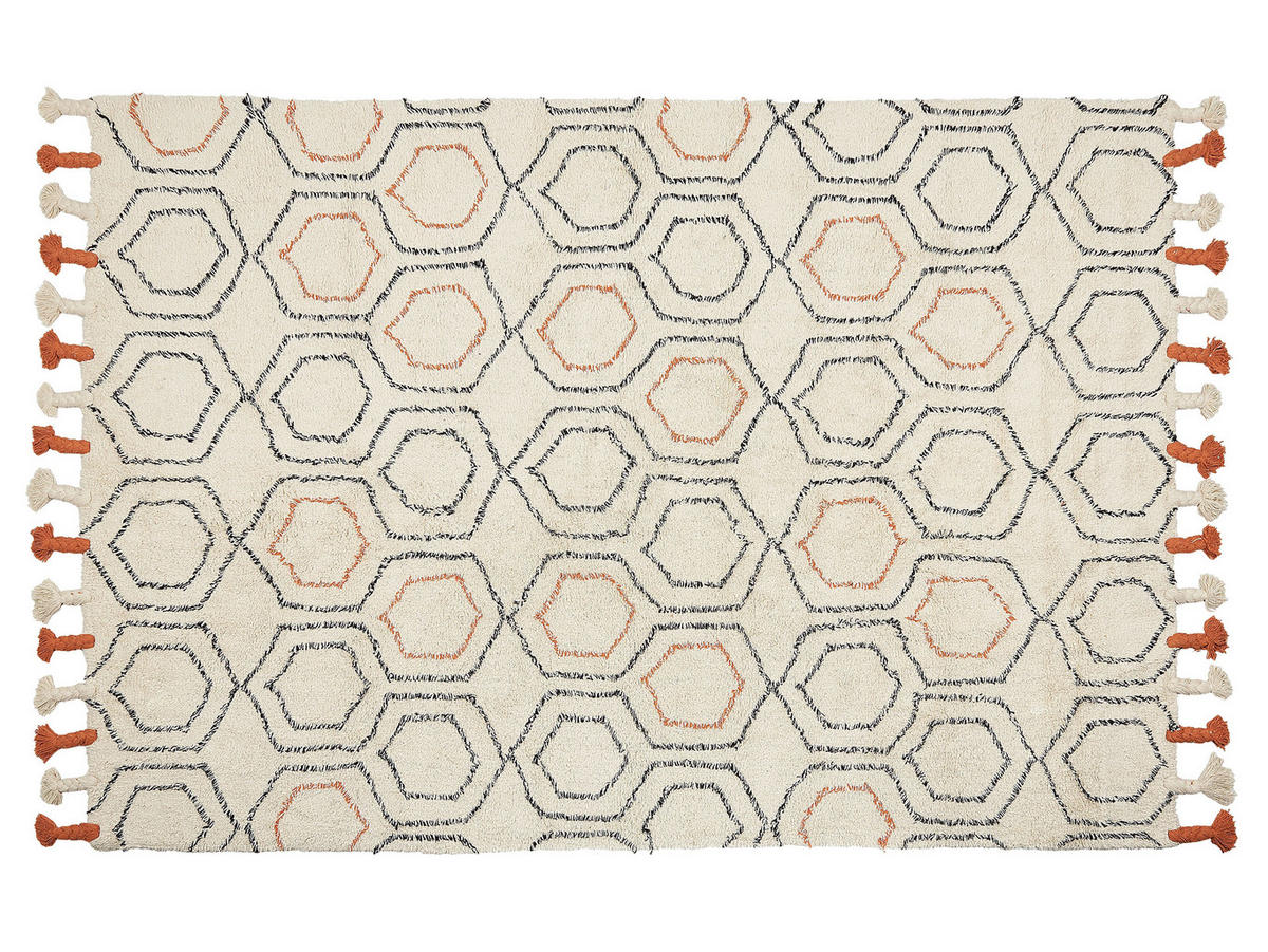 KURZFLOR-TEPPICH Hajipur 200/140 cm - Beige, Textil (140/200cm) - Beliani