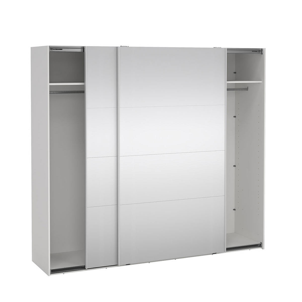 SCHIEBETÜRENSCHRANK, Catania, Weiß, Holzwerkstoff, 244 x 67 x 221 cm - Weiß, Holzwerkstoff (244/221/67cm) - ebuy24