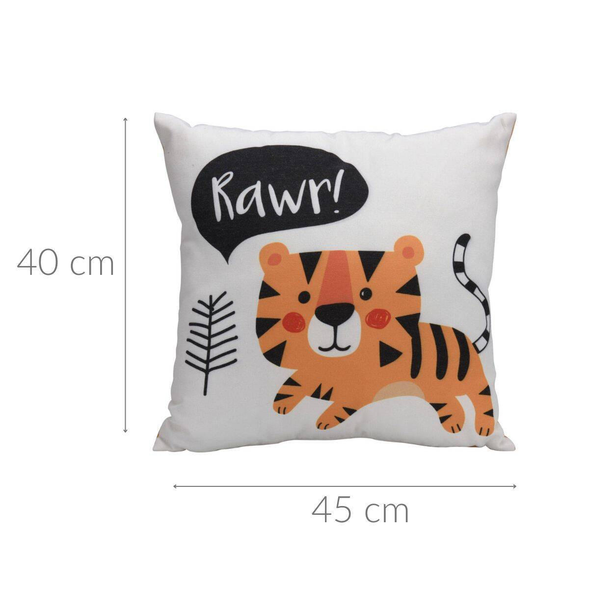 KISSENHÜLLE Rawr 45/40 cm - Orange, Textil (40/45cm) - Home Styling Collection