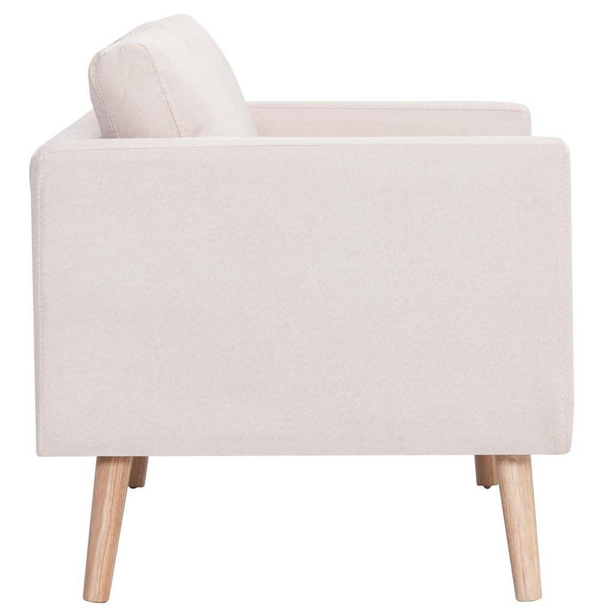 2-SITZER-SOFA Duderstadt - Creme, Holz (116/73/70cm) - Nettlife