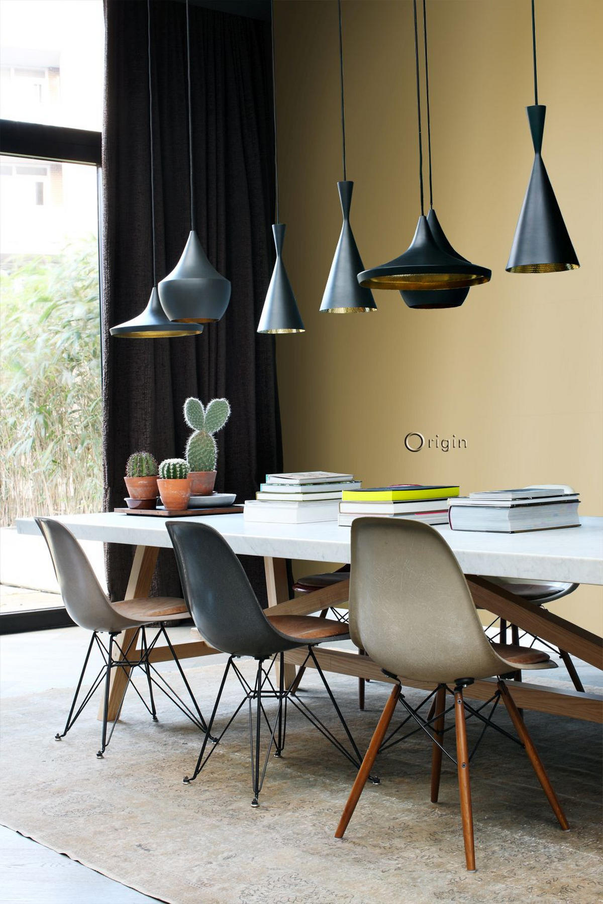TAPETE Uni 53 cm x 10.05 m - Goldfarben, Papier (53/1000cm) - Origin Wallcoverings